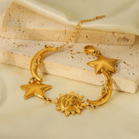 BRACCIALE COSTELLAZIONI IN ORO  ACCIAIO INOX 304 REGOLABILE