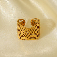 ANELLO ORO FASCIATO  ACCIAIO INOX 304