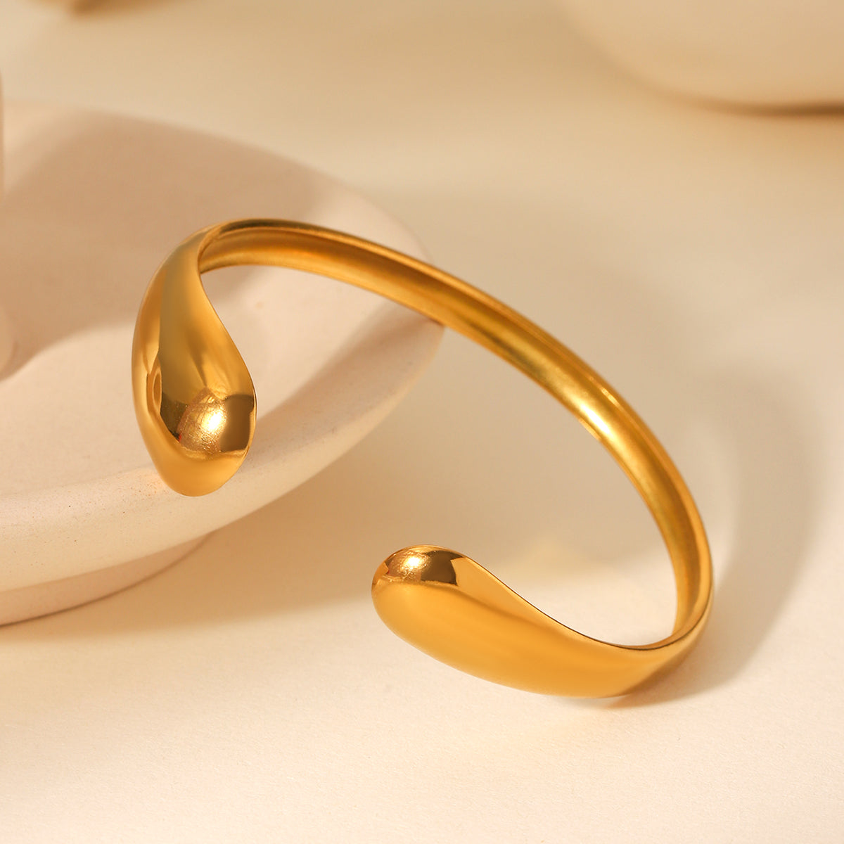 BRACCIALE SNAKE RIGIDO IN ORO ACCIAIO INOX 304