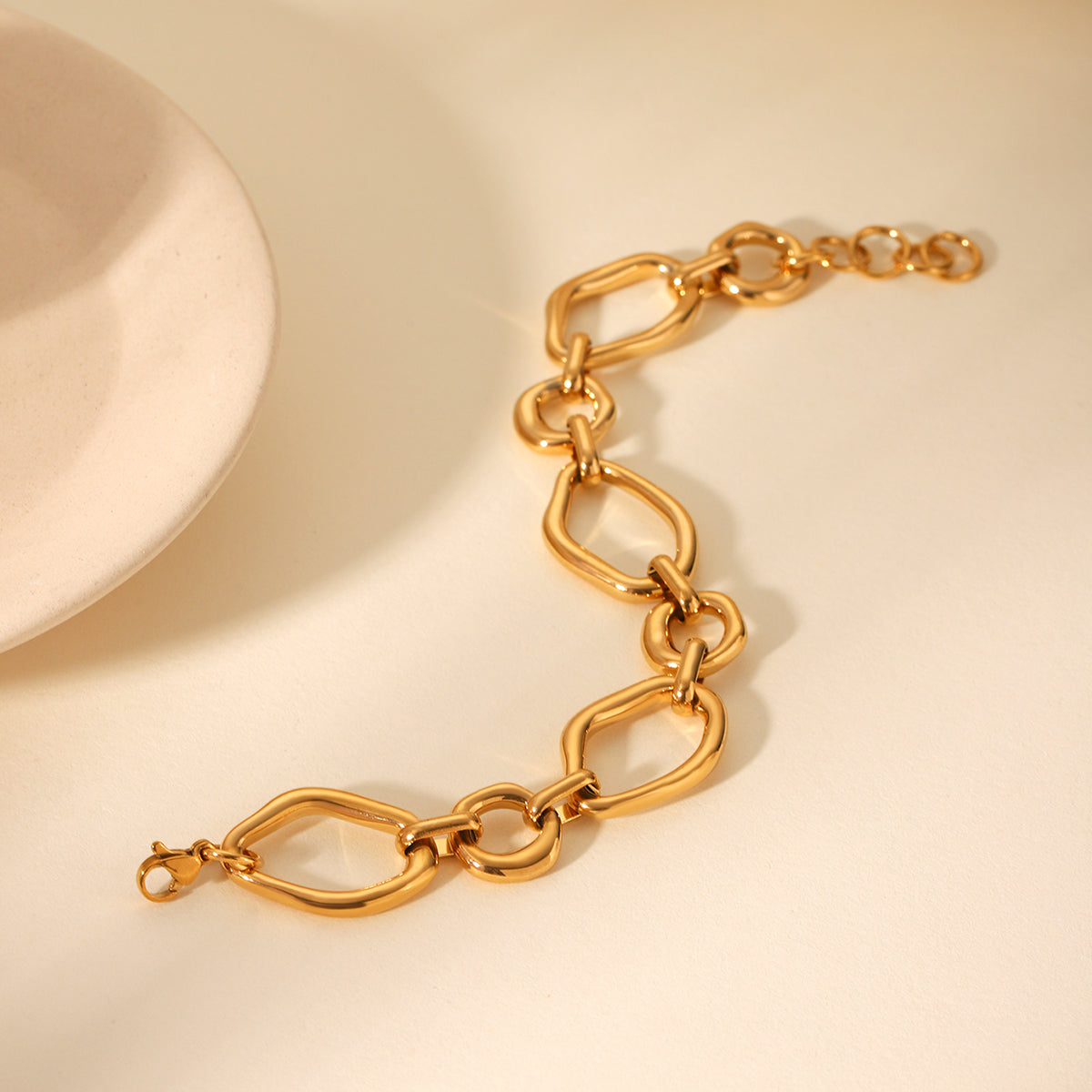BRACCIALE A MAGLIE ORO ACCIAIO INOX 304