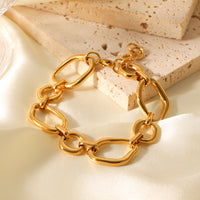 BRACCIALE A MAGLIE ORO ACCIAIO INOX 304