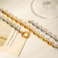 COLLANA CATENA ORO E ARGENTO IN ACCIAIO INOX 304