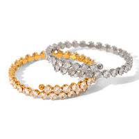 BRACCIALE TENNIS RIGIDO CON ZIRCONI ACCIAIO INOX 304