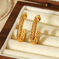 ORECCHINI TRECCIA ORO ARGENTO ACCIAO INOX 304