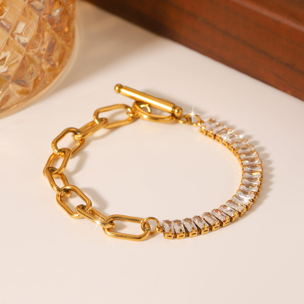 BRACCIALE DIAMOND  ACCIAIO INOX 304 REGOLABILE