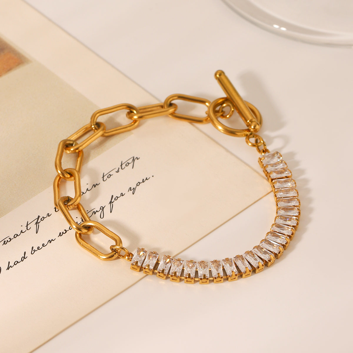 BRACCIALE DIAMOND  ACCIAIO INOX 304 REGOLABILE