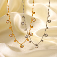 COLLANA DIAMOND CON ZIRCONI  ACCIAIO INOX 304