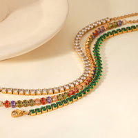 BRACCIALE ETERNITY SMERALDO  ACCIAIO INOX 304 REGOLABILE