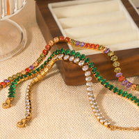 BRACCIALE ETERNITY SMERALDO  ACCIAIO INOX 304 REGOLABILE