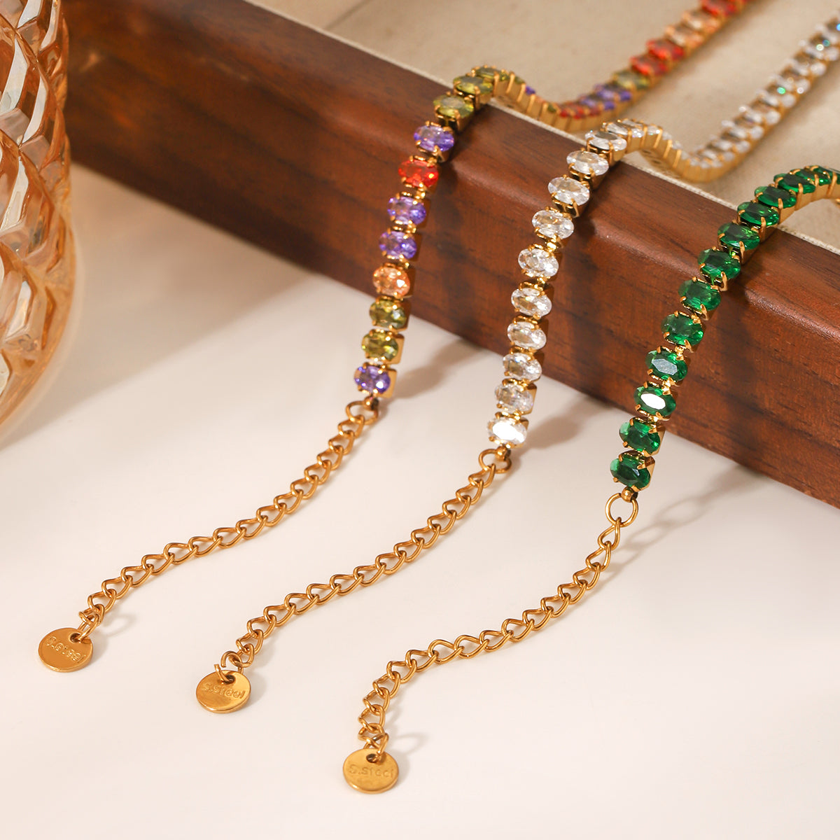 BRACCIALE ETERNITY MULTICOLOR  ACCIAIO INOX 304 REGOLABILE