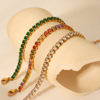 BRACCIALE ETERNITY SMERALDO  ACCIAIO INOX 304 REGOLABILE