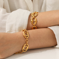 BRACCIALE MARINARO CON STRASS ORO ACCIAO INOX 304