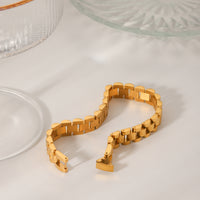 BRACCIALE PRESIDENT IN ORO ACCIAIO INOX 304