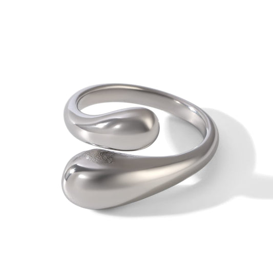 ANELLO HUG SILVER REGOLABILE ACCIAIO INOX 304