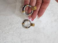 Orecchini bicolore in acciaio inox