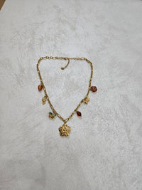 Collana farfalla con charm in acciaio inox
