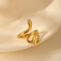 ANELLO SNAKE ORO ACCIAIO INOX 304 REGOLABILE