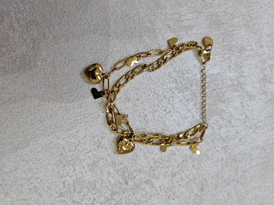 Bracciale con charm con cuori