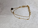 Bracciale doppio filo con charm in acciaio inox