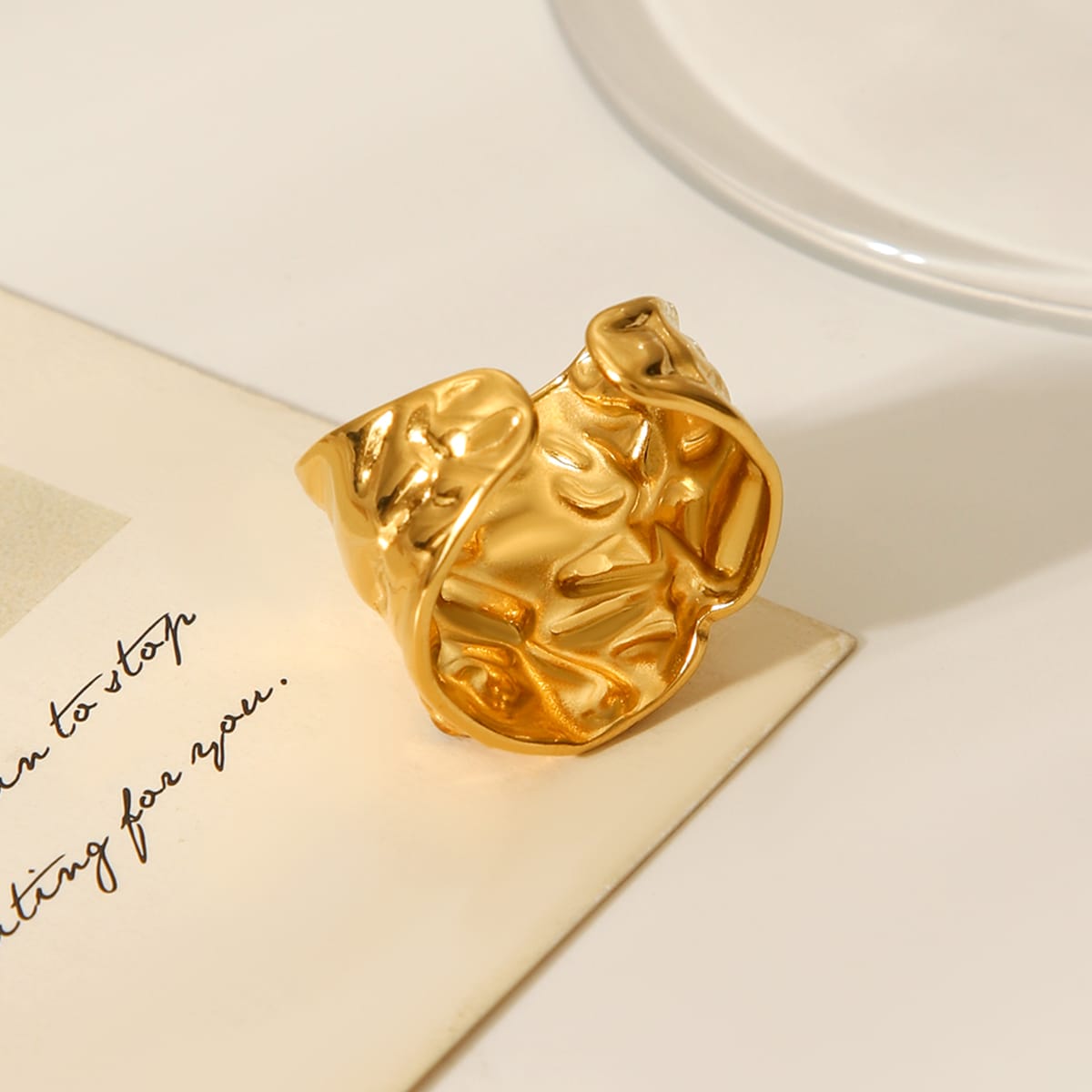 ANELLO TIGER IN ORO CON PIETRA ACCIAIO INOX 304