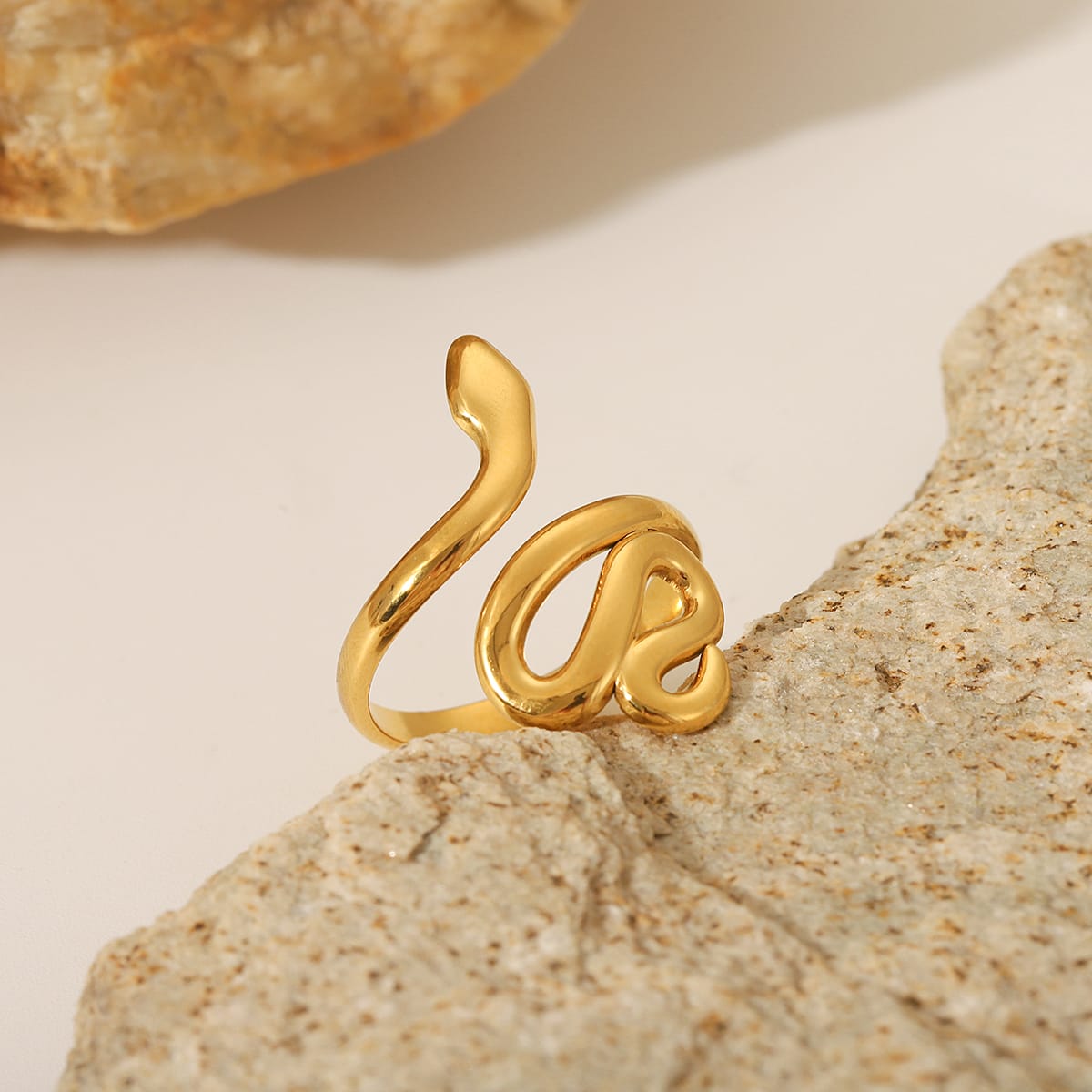 ANELLO SNAKE ORO ACCIAIO INOX 304 REGOLABILE