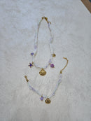Completo cocker bracciale +collana con charms acciaio inox