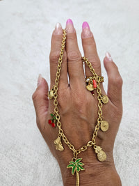 Completo charm collana +anello charm in acciaio inox inossidabile