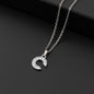 Collana a lettera in silver con zirconi in acciaio inossidabile 304