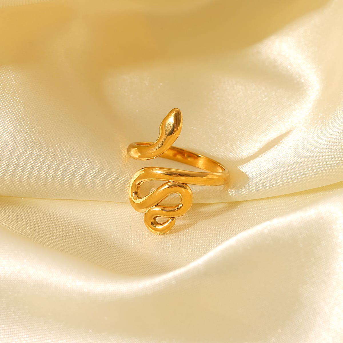 ANELLO SNAKE ORO ACCIAIO INOX 304 REGOLABILE