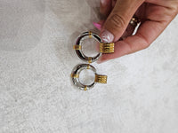 Orecchini bicolore in acciaio inox