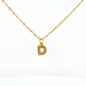 COLLANA LETTERA IN GOLD CON ZIRCONI IN ACCIAIO INOX 304