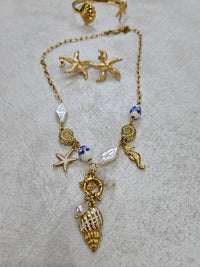 Tris Marino orecchini bracciale e collana in acciaio inox inossidabile