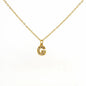 COLLANA LETTERA IN GOLD CON ZIRCONI IN ACCIAIO INOX 304