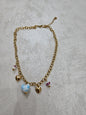 Collana charm con cuori in acciaio inox
