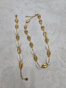 Completo conchiglie bracciale +collana in acciaio inox
