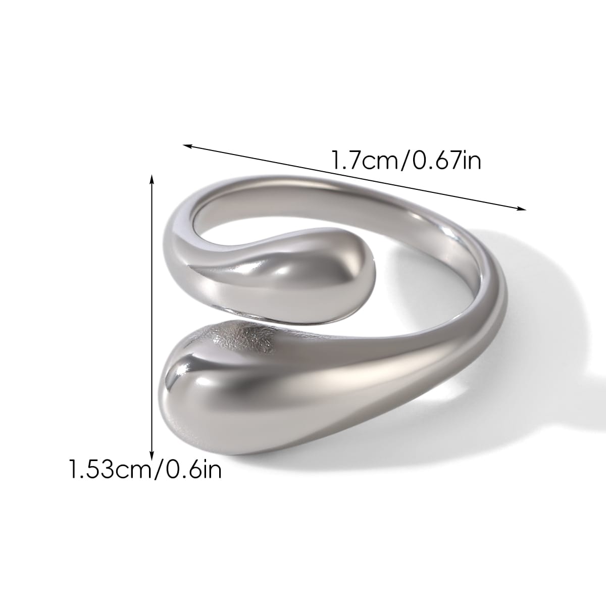 ANELLO HUG SILVER REGOLABILE ACCIAIO INOX 304
