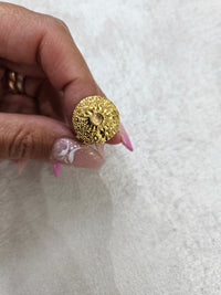 Anello pietra rosa in acciaio inox