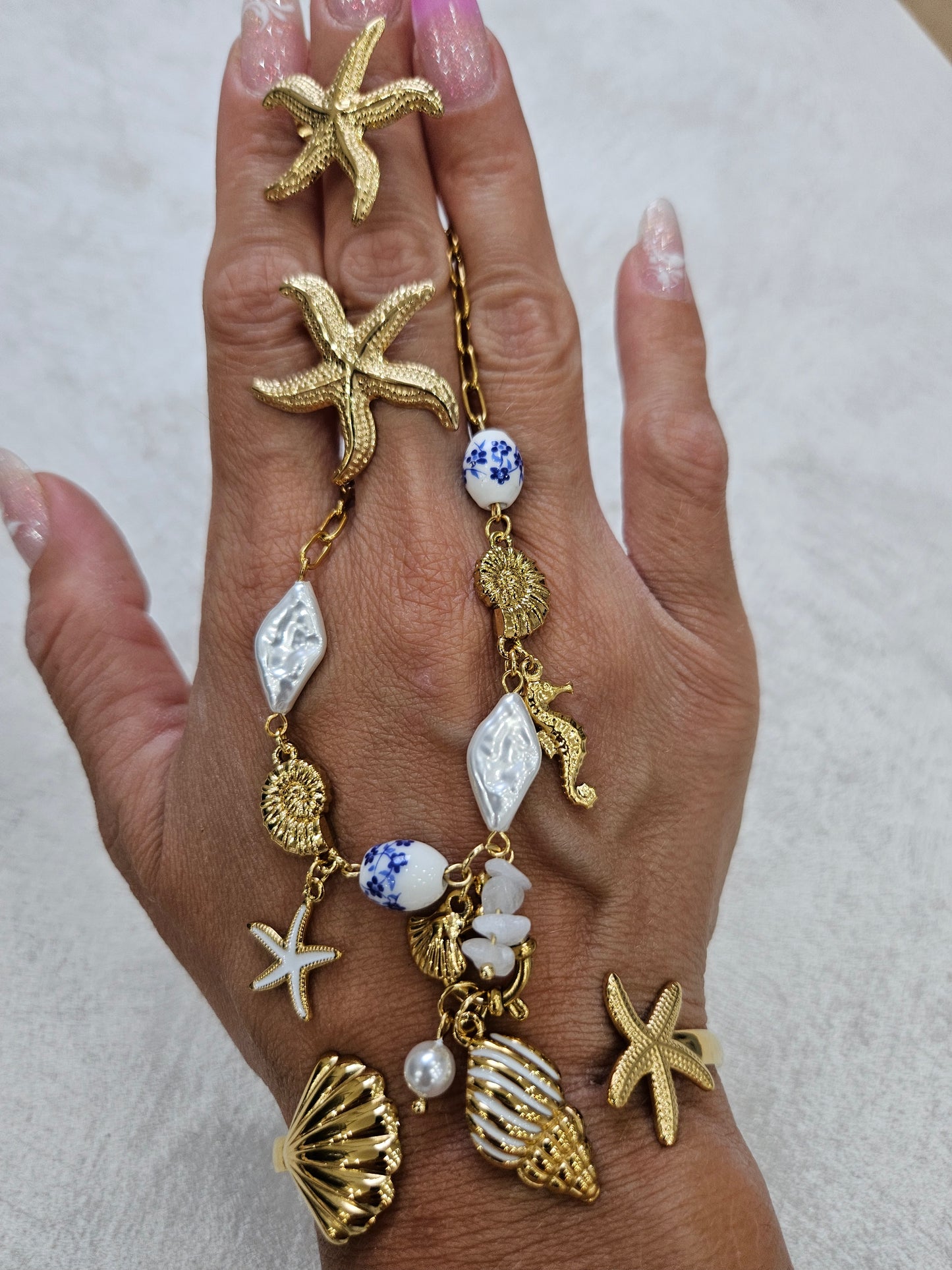 Tris Marino orecchini bracciale e collana in acciaio inox inossidabile