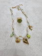 Completo anello +collana coker cuori charm acciaio inox