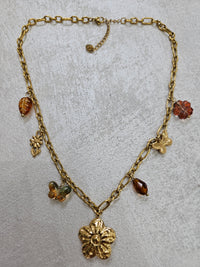 Collana farfalla con charm in acciaio inox
