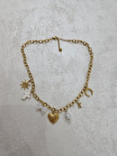 Collana cuore charm in acciaio inox