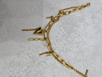 Bracciale charm in acciaio inox doppio filo